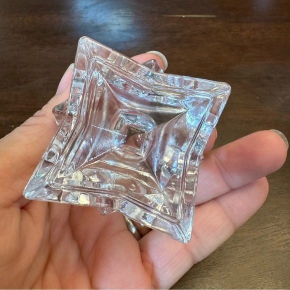 Michael C. Fina Fifth Avenue 24% Lead Crystal Star Candle Holder Vintage - Picture 10 of 14